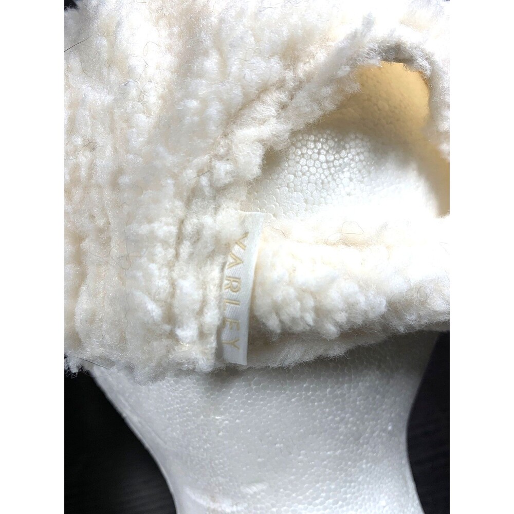 Varley Soft White Sherpa Baseball Cap Sonia Wool Blend Embroidered Logo Hat - Picture 4 of 6